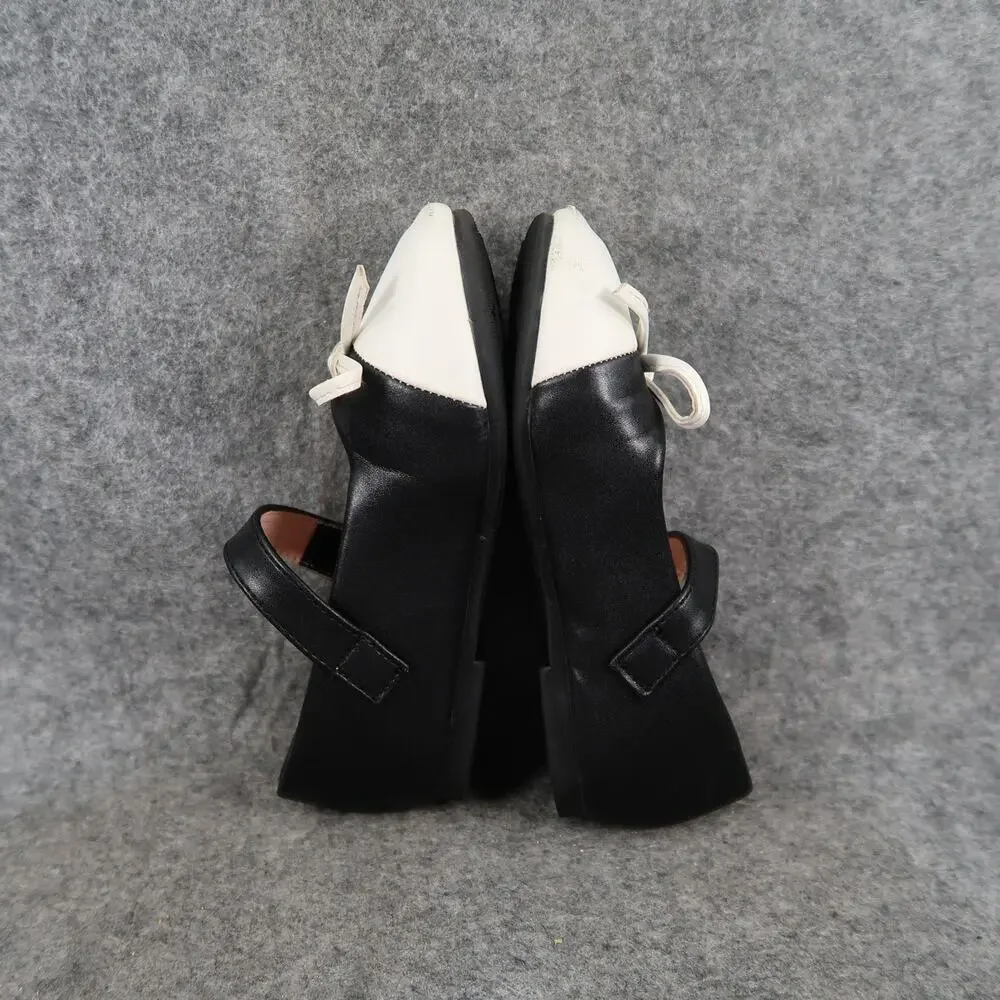 Casual Shoes Toddler 10 Mary Jane Ballet Flats Color Block Black White Bow Kids